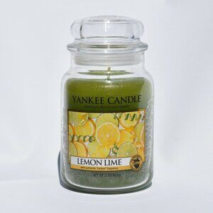 Yankee Candle Lemon Lime Jar Candle 22oz  Retired New Fresh Spring Scent